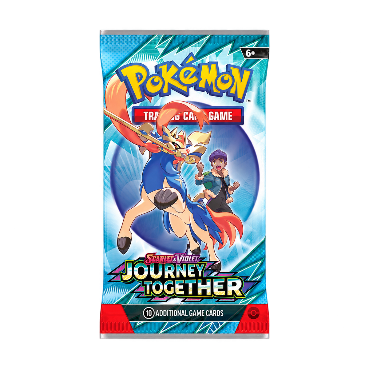 Pokémon TCG Journey Together English booster pack; artwork may vary
