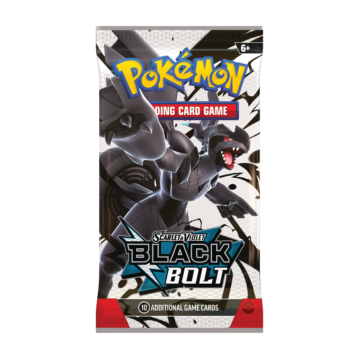 Pokémon TCG Black Bolt English booster pack; artwork may vary