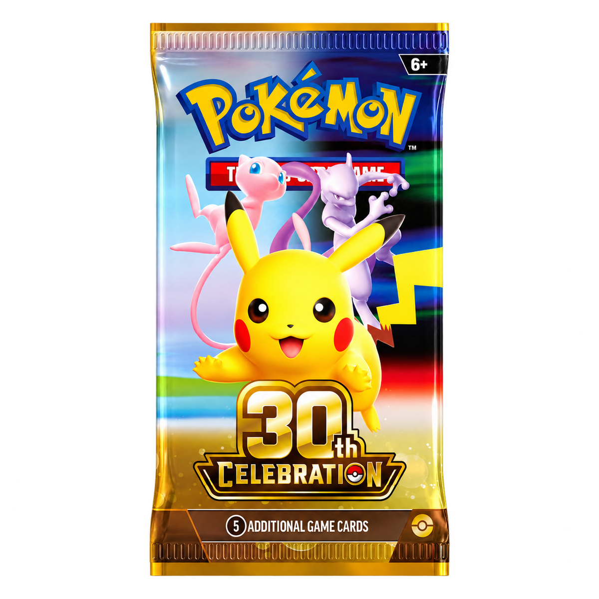 Pokémon TCG 30th Celebration English booster pack; artwork may vary