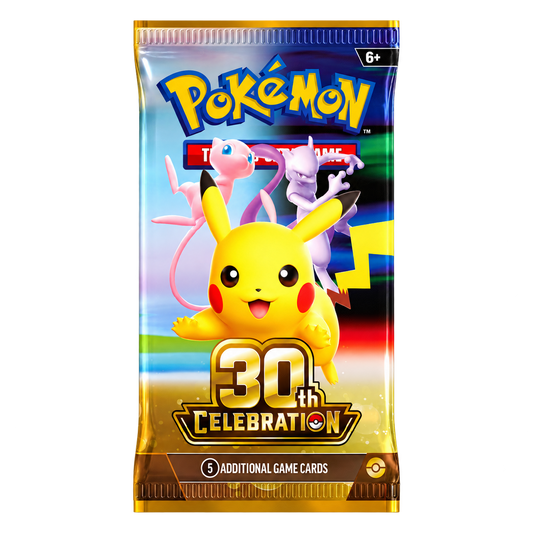Pokémon TCG 30th Celebration English booster pack; artwork may vary