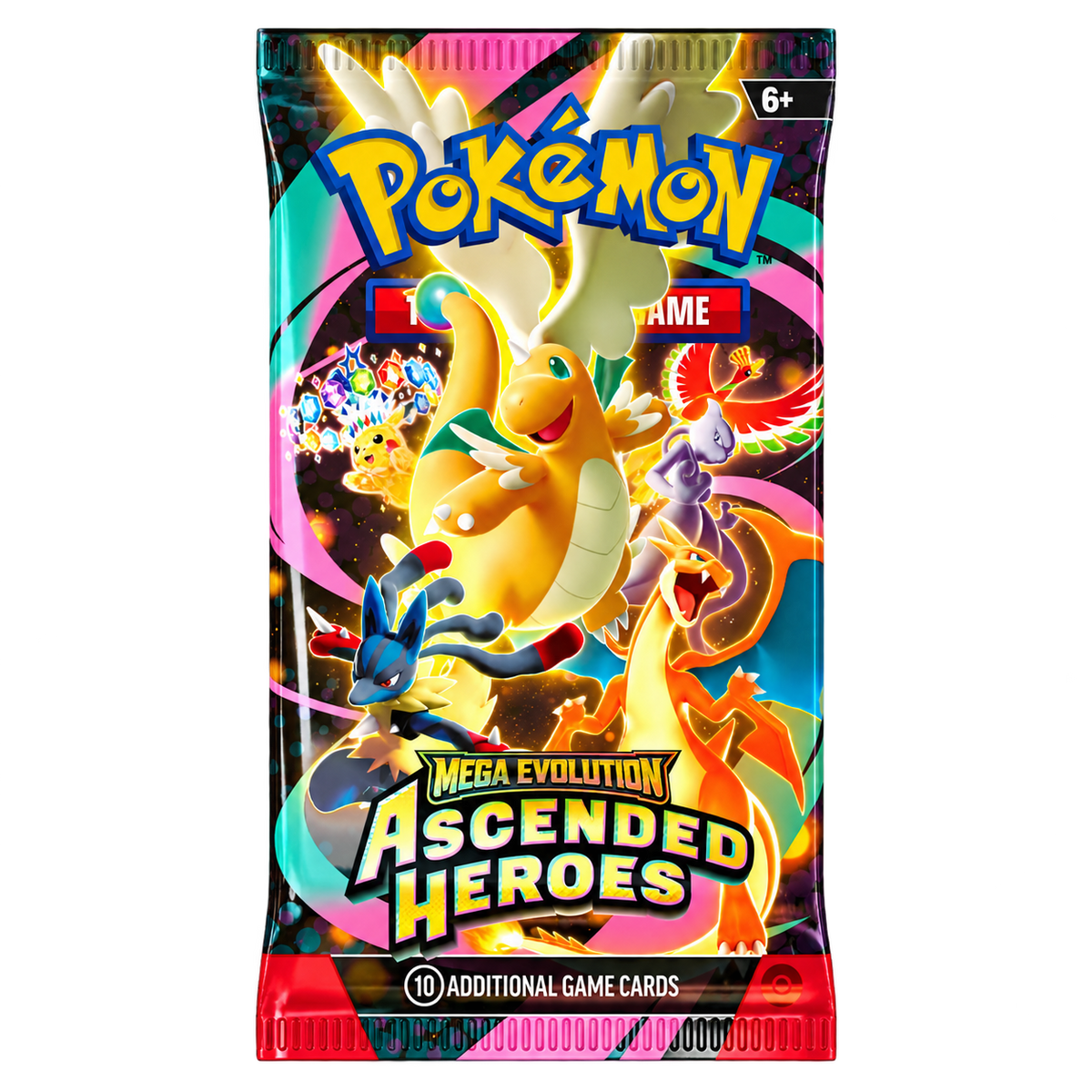 Pokémon TCG Ascended Heroes English booster pack; artwork may vary