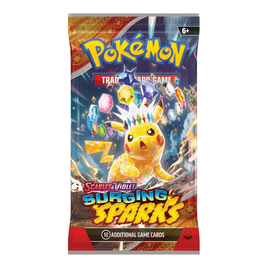 Pokémon TCG Surging Sparks English booster pack; artwork may vary